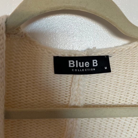 Cream Fringe Sweater - Blue B - Boho, comfy, soft - Picture 7 of 8